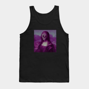 Mona Lisa Skull Vaporwave Tank Top